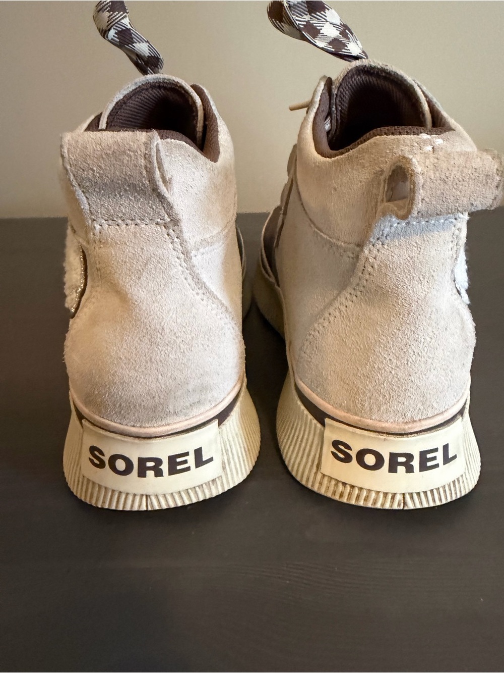 Sorel Out and About IV Leather Ankle Boot in Beige and Brown - Picture 9 of 11